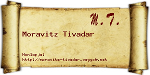 Moravitz Tivadar névjegykártya
